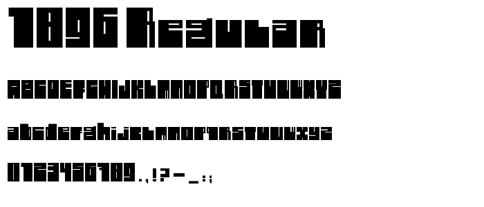1896 Regular font